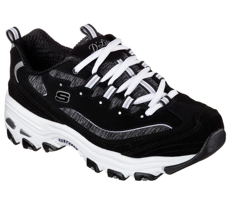 Skechers D'lites - Me Time - Womens Sneakers Black/White [AU-ET3630]